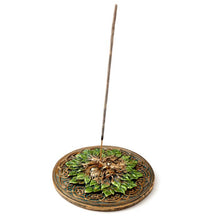 Load image into Gallery viewer, Greenman Round Incense Holder
