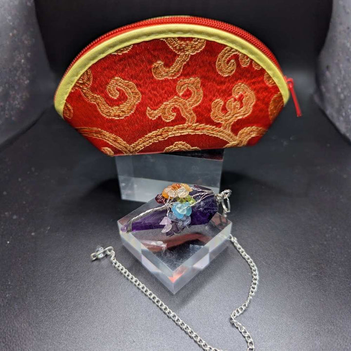 Amethyst Pendulums with purse