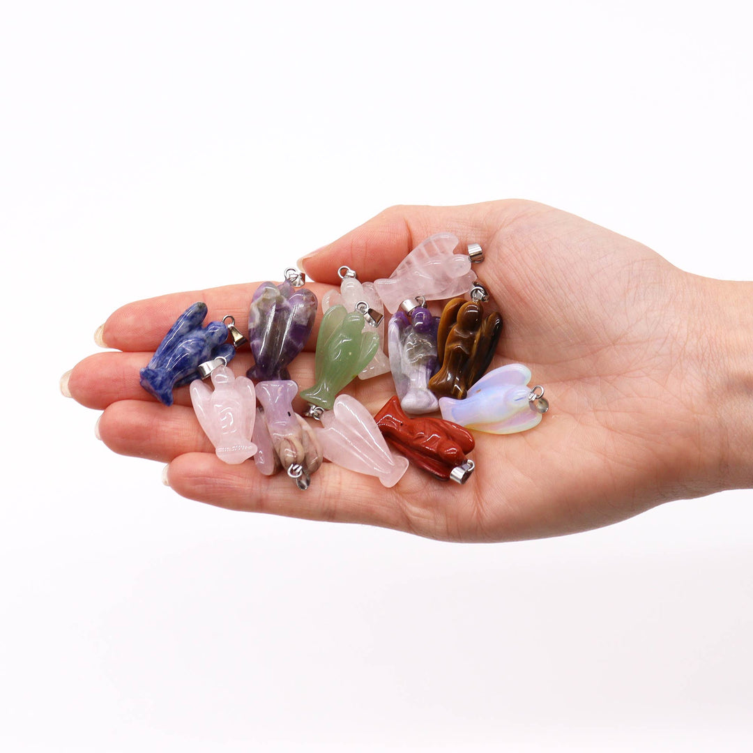 Gemstone Mini Angel Pendant