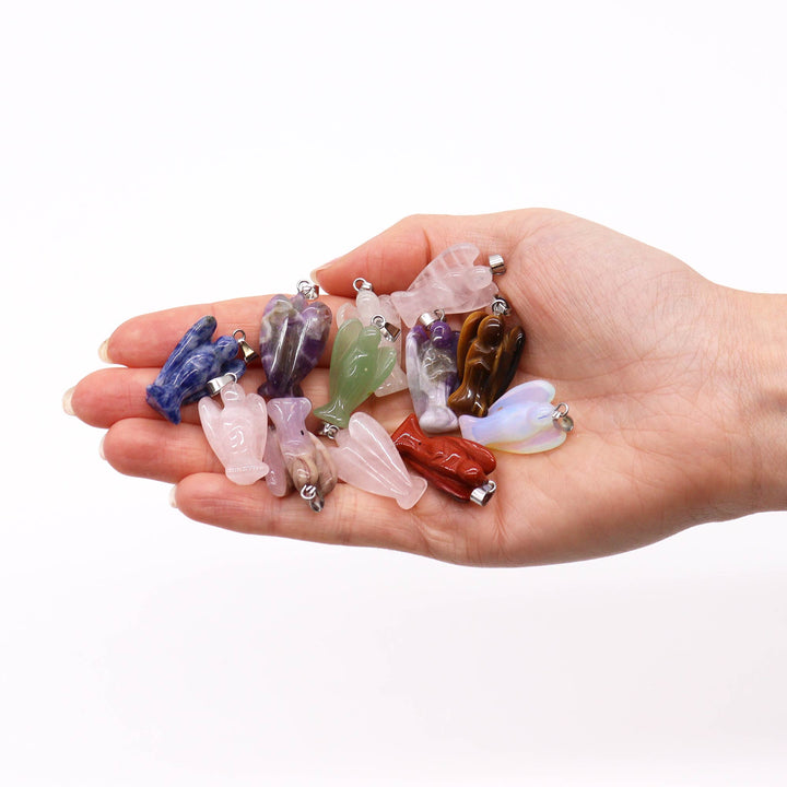 Gemstone Mini Angel Pendant