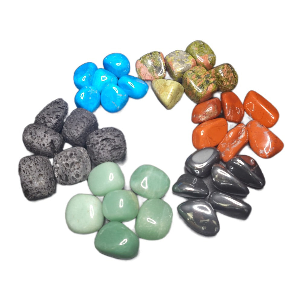 Bag of 6 tumble stones accessories for grid work