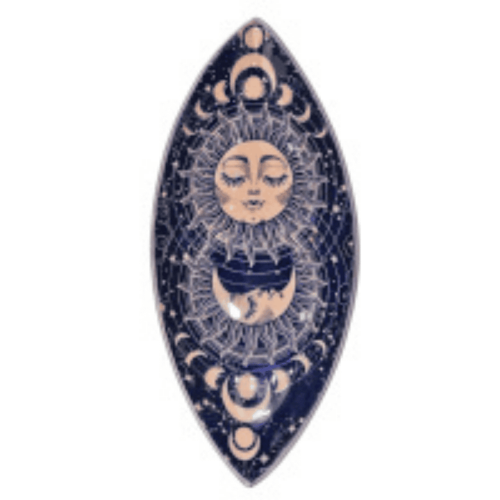 Enamel Incense Bowl-Aluminium-Purple Sun_Moon Phases