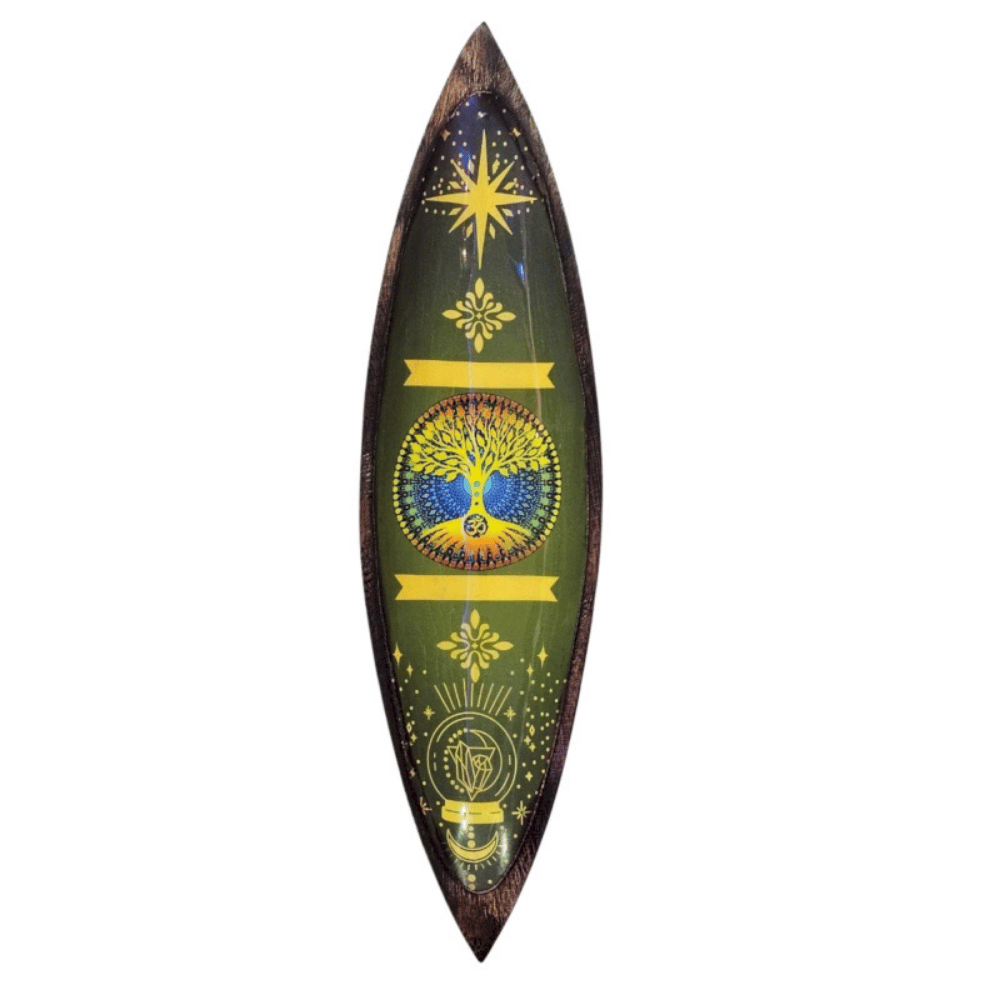 Enamel Incense Bowl-Mango Wood-TreeofLife