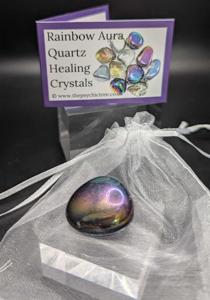 Rainbow/Titanium Aura Quartz Tumblestone