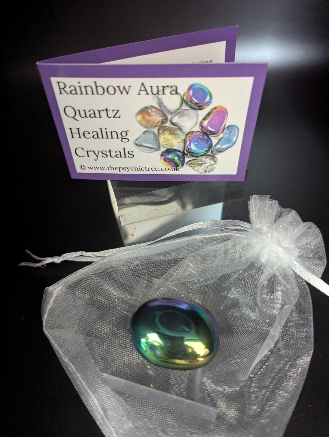 Rainbow/Titanium Aura Quartz Tumblestone