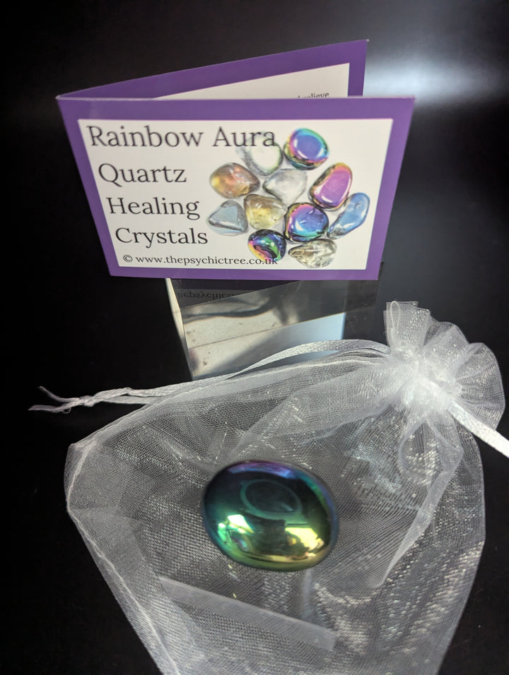 Rainbow/Titanium Aura Quartz Tumblestone