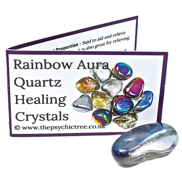 Rainbow/Titanium Aura Quartz Tumblestone