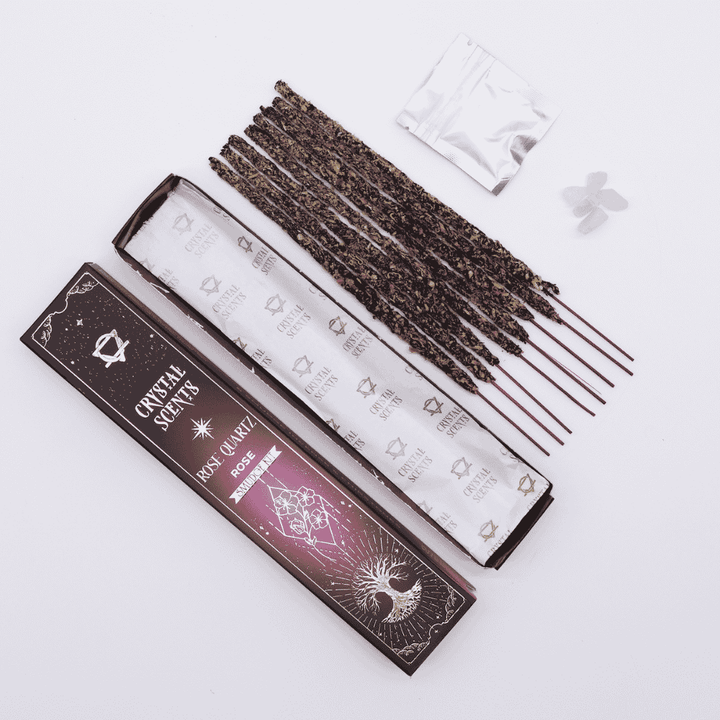 Rose Quartz Crystal Scents Smudge Incense - Rose
