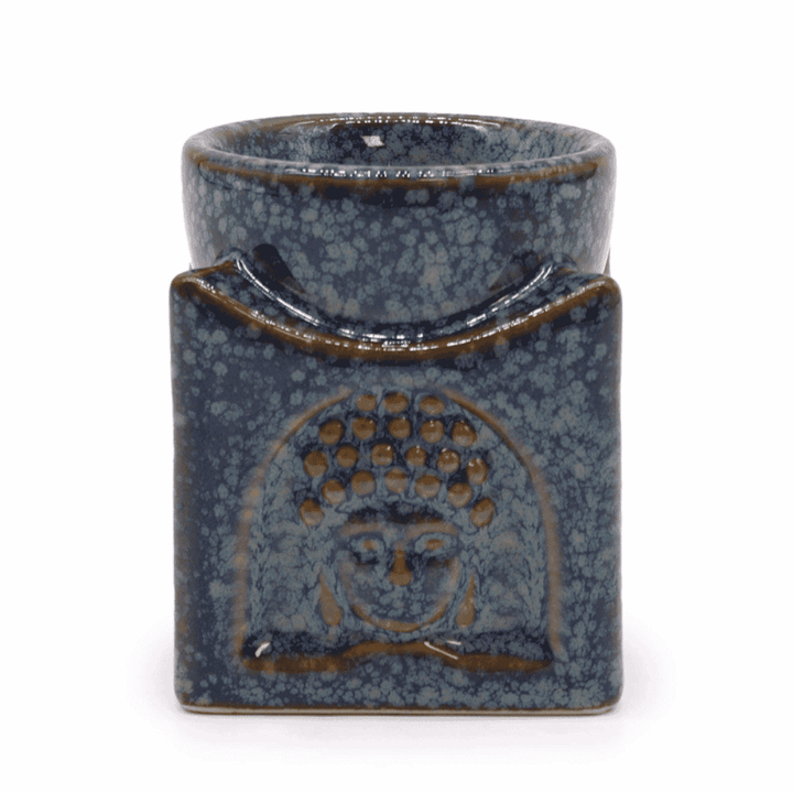 Square Buddha Oil Burner-Dusty Blue