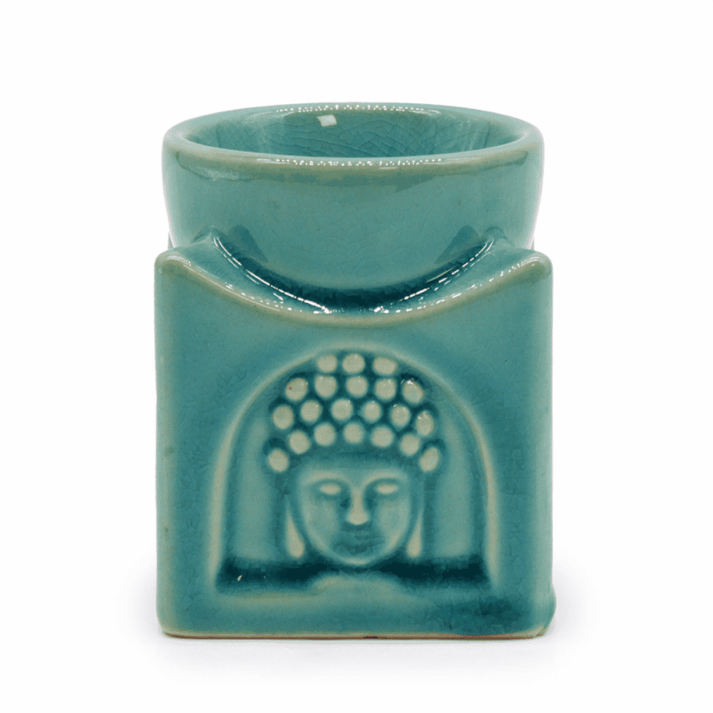 Square Buddha Oil Burner-Turquoise