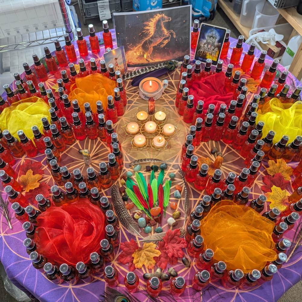 Fire Horse Connection Spray on table scenary