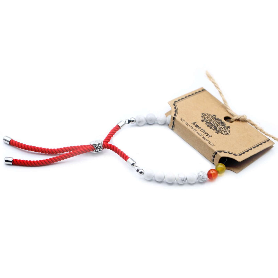 White Howlite Gemstone Chakra Bracelet