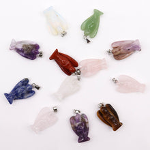 Load image into Gallery viewer, Gemstone Mini Angel Pendant
