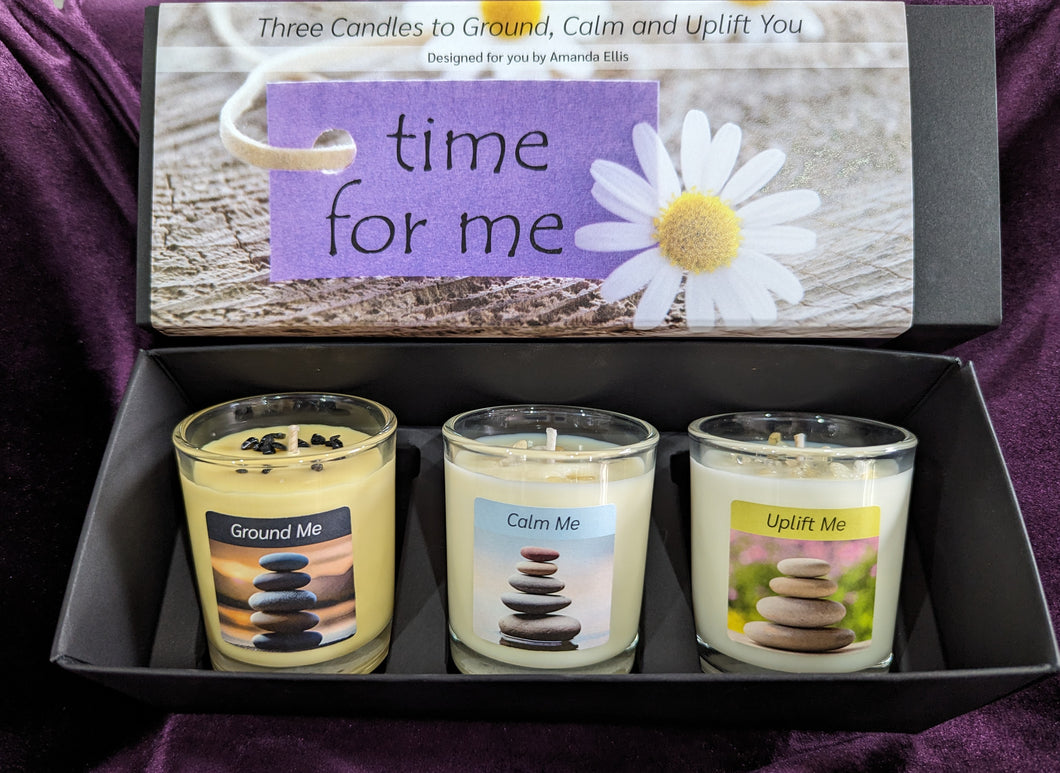 Time for Me - A Three mini Candle set to Ground, Calm and Uplift You