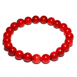 Red Bamboo Coral Bracelet