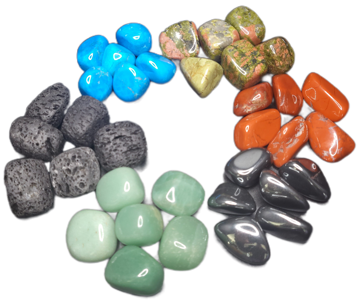 Bag of 6 tumble stones accessories for grid work