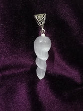 Load image into Gallery viewer, Selenite Unicorn Horn Pendant
